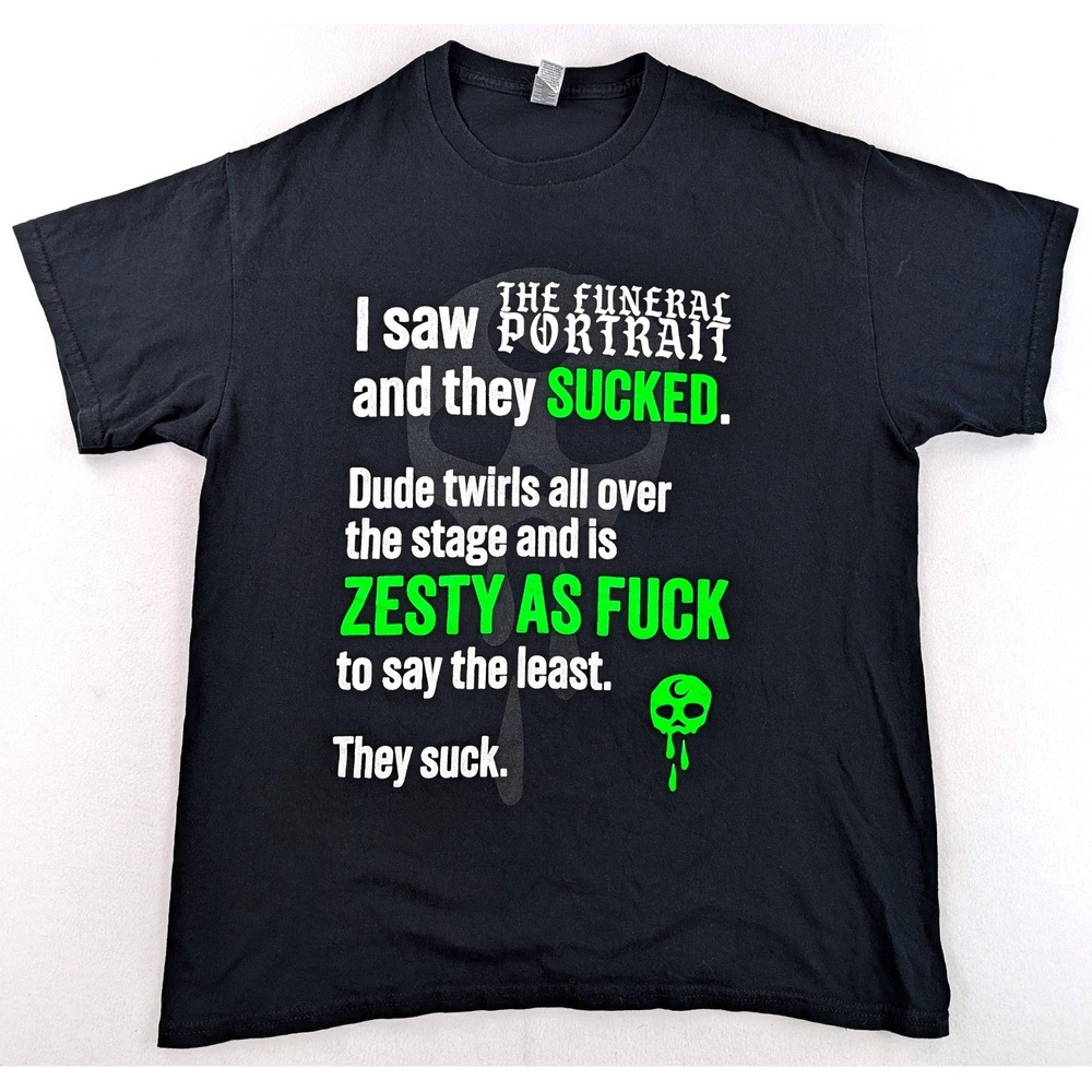 The Funeral Portrait Zesty Band Tee Mens L Black Gildan Cotton T-Shirt